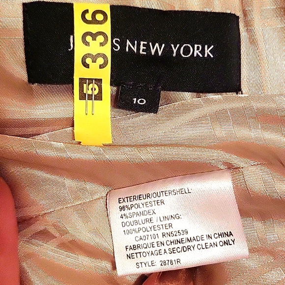 Jones New York TrenchCoat, Cream/Beige, Belted, Pockets, 10/12 - Picture 17 of 17